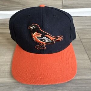 Vintage Baltimore Orioles Grosscap Snapback‎ Hat Black & Orange Embroidered